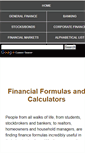 Mobile Screenshot of financeformulas.net